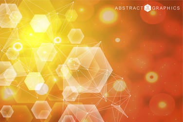 science network pattern connecting lines and dots vector image