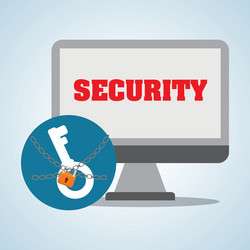 security system design warning and technology vector image