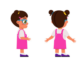 set of character constructor for animation vector image