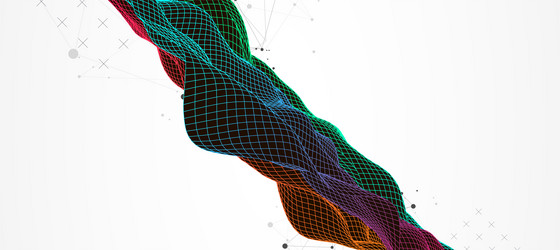 abstract wave is made in a frame style vector image