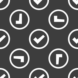 check mark web icon flat design seamless pattern vector image