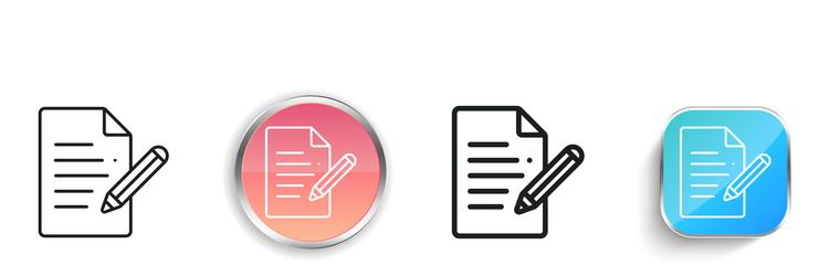 file icon thin linear regular and button style vector image