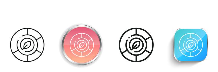 ingredients icon thin linear regular and button vector image