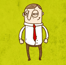 Scheming man cartoon vector