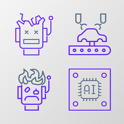 Set line processor with microcircuits cpu robot vector