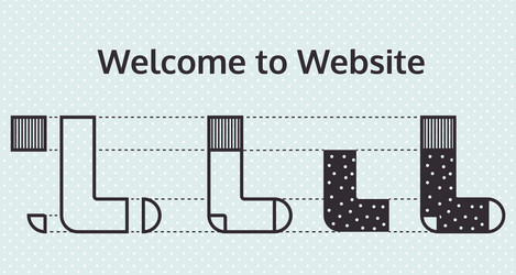 welcome to website for socks shop vector