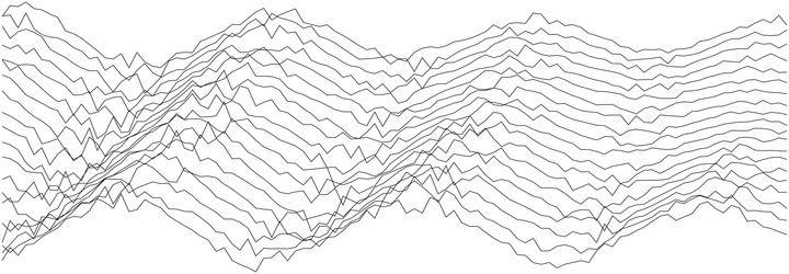 abstract geometric waves pattern with linear vector image