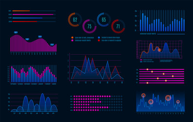 Hud infographics futuristic infographic diagram vector