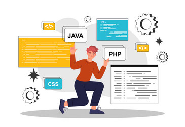 Programmer learning different programming vector