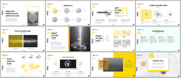 Tech Presentation Slides vector image