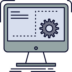 command computer function process progress flat vector image
