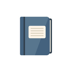 notebook folder icon flat write paper vector image