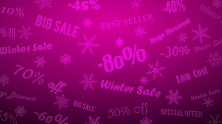 background on winter discounts and special offers vector