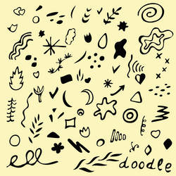 Doodle drawn patterns abstraction abstract vector