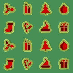 Seamless background with christmas elements vector