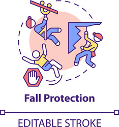 Fall protection concept icon Royalty Free Vector Image