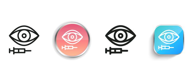 injection icon thin linear regular and button vector image
