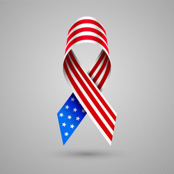 Patriotic Flag Ribbon Vector Image