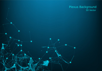 abstract illuminated particles and lines plexus vector image