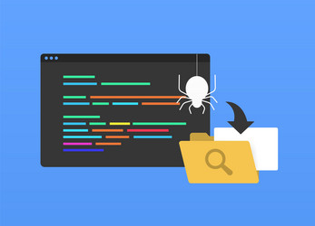 search engine spider web crawler bot concept how vector image