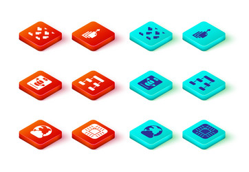 set social network processor with cpu server vector image