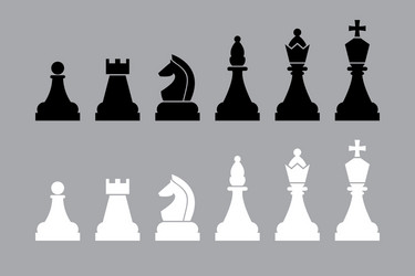 Blueprint to Chess pieces names Stock Illustration