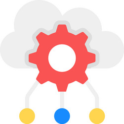cloud network configuration vector image