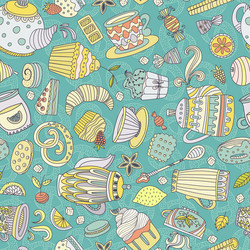 Dessert seamless pattern Royalty Free Vector Image