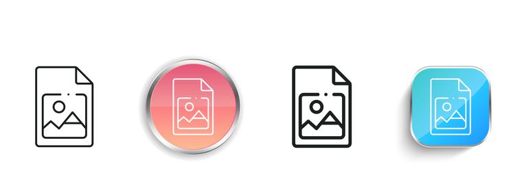 file icon thin linear regular and button style vector image