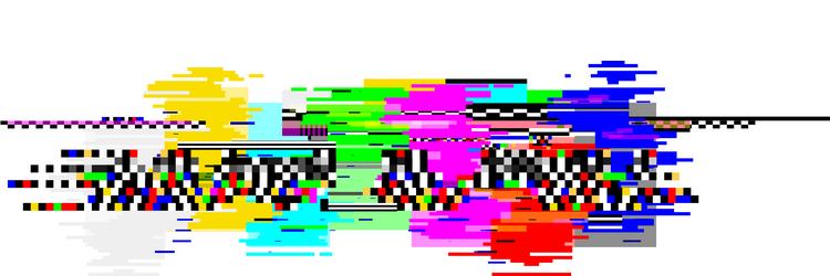 pixel sorting effect creating an abstract glitch vector image