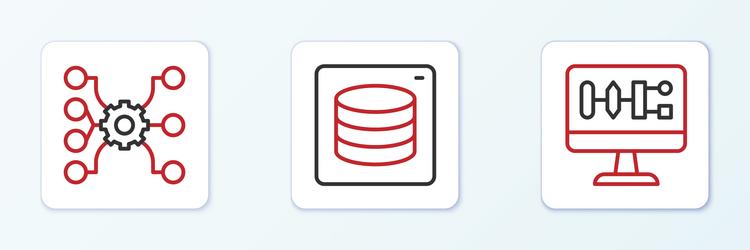 set line algorithm neural network and server vector image
