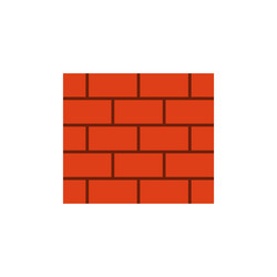 Brick wall outline icon Royalty Free Vector Image