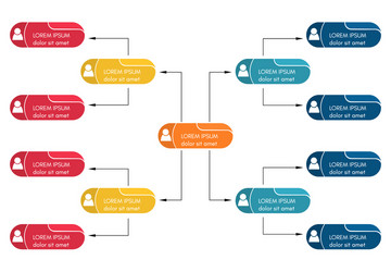 colorful business structure concept vector