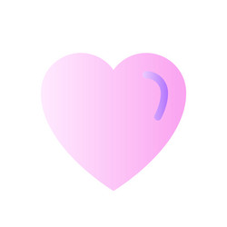 heart flat gradient two-color ui icon vector image