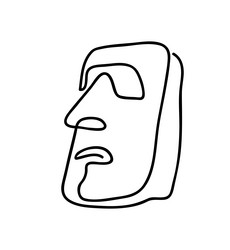 idol moai religion sight of easter island vector