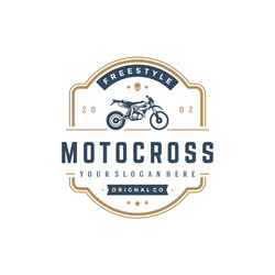 Motocross Logo Template Vector Image