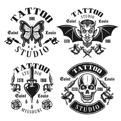 Vintage Tattoo Studio Prints Vector Image