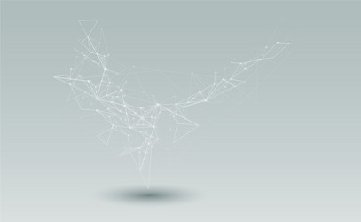 abstract molecules with line node geometric low vector image