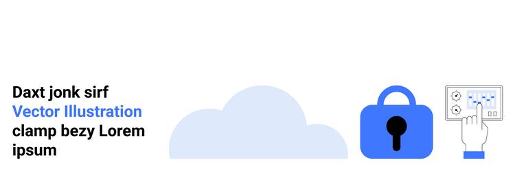 cloud storage security with user interface vector image