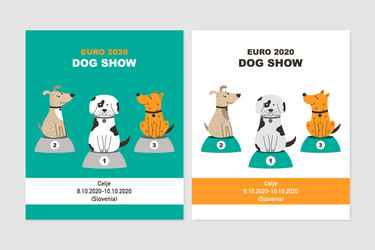 European show flyers vector