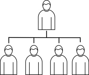 Hierarchical structure linear icon vector