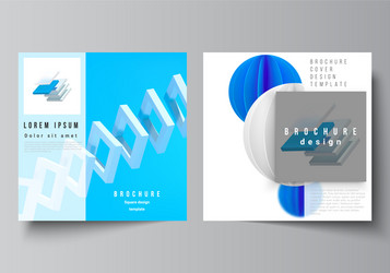 layout two square format covers vector image
