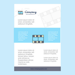 Template layout for film company profile annual vector