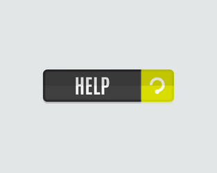 help web button modern flat design vector image