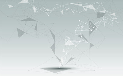 abstract molecules with line node geometric low vector image