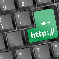http button on keyboard - business concept vector image