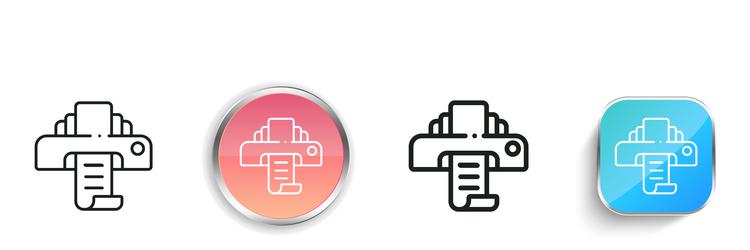 ink icon thin linear regular and button style vector image