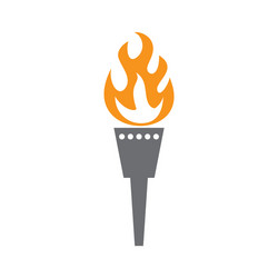 torch icon on background for graphic and web vector image