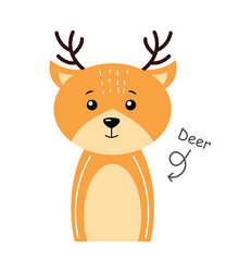 deer cartoon character vector