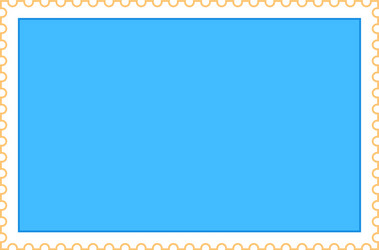 empty rectangle postage stamp vector